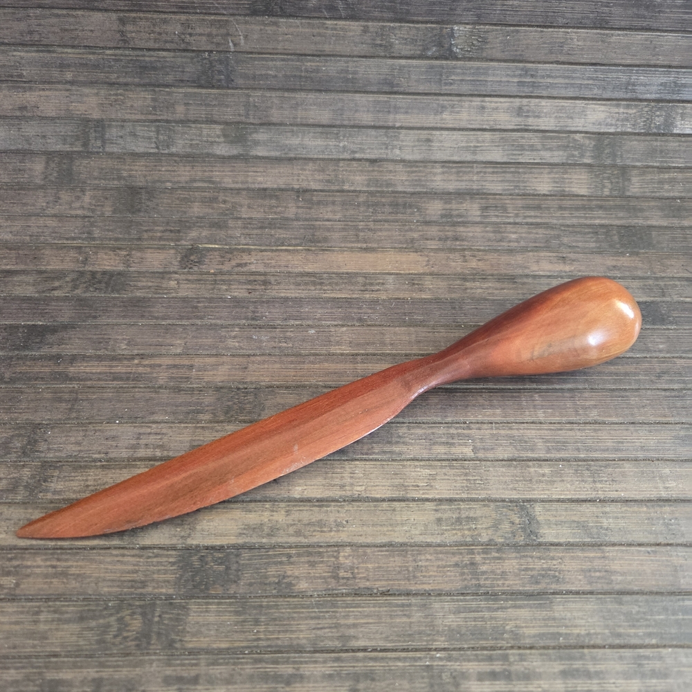 Vintage Midcentury Hand Carved  Wooden Letter Opener